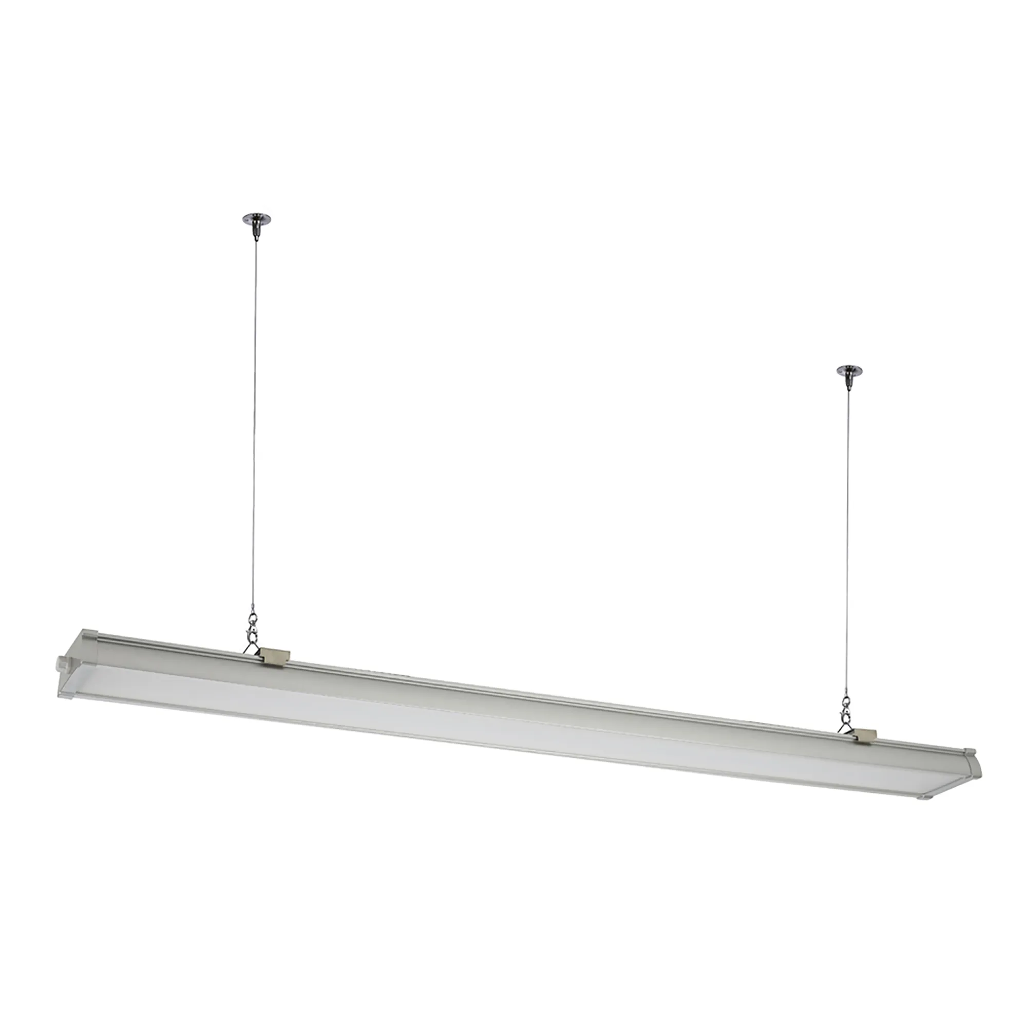 DL570029/SI  Indi P60 MW Silver 1500mm 60W Tri-Proof Surface Mounted IP65 4000K 5960lm 120° Side Entry Integrated Microwave Sensor